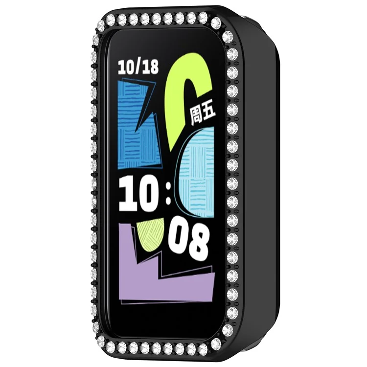 Funda para Reloj Honor Band 10 con Decoración de Strass, Diseño Hueco con Electrochapado - Negro