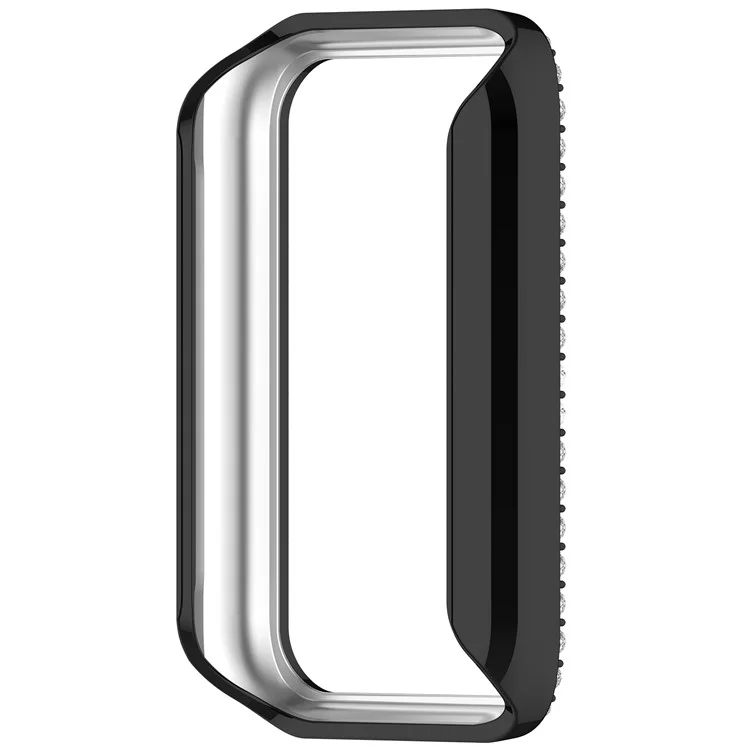 Funda para Reloj Honor Band 10 con Decoración de Strass, Diseño Hueco con Electrochapado - Negro