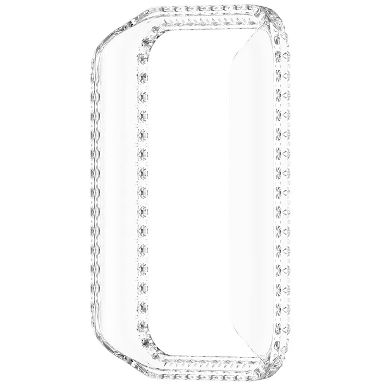 Funda transparente para reloj Honor Band 10 con diseño hueco decorativo de strass en PC