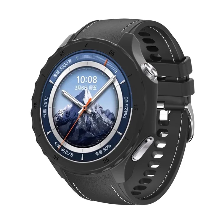 Funda de Silicona Negra para Smartwatch Oppo Watch X2 - Cubierta Protectora
