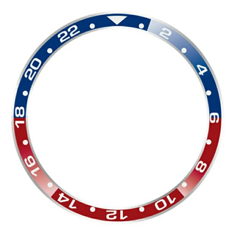 Per Samsung Galaxy Watch 7 6 5 4 44mm Anello Cornice in Lega di Alluminio Bicolore Cover Protettiva - Blu + Rosso