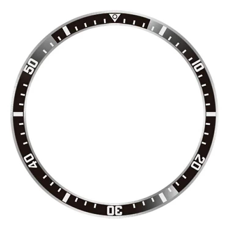 For Samsung Galaxy Watch Ultra 47mm Bezel Ring Anti Scratch Aluminum Alloy Adhesive Cover - Black / White Characters