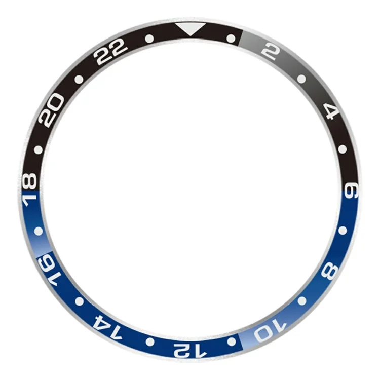 For Samsung Galaxy Watch Ultra 47mm Bezel Ring Aluminum Alloy Dual Color Protective Cover - Black + Blue