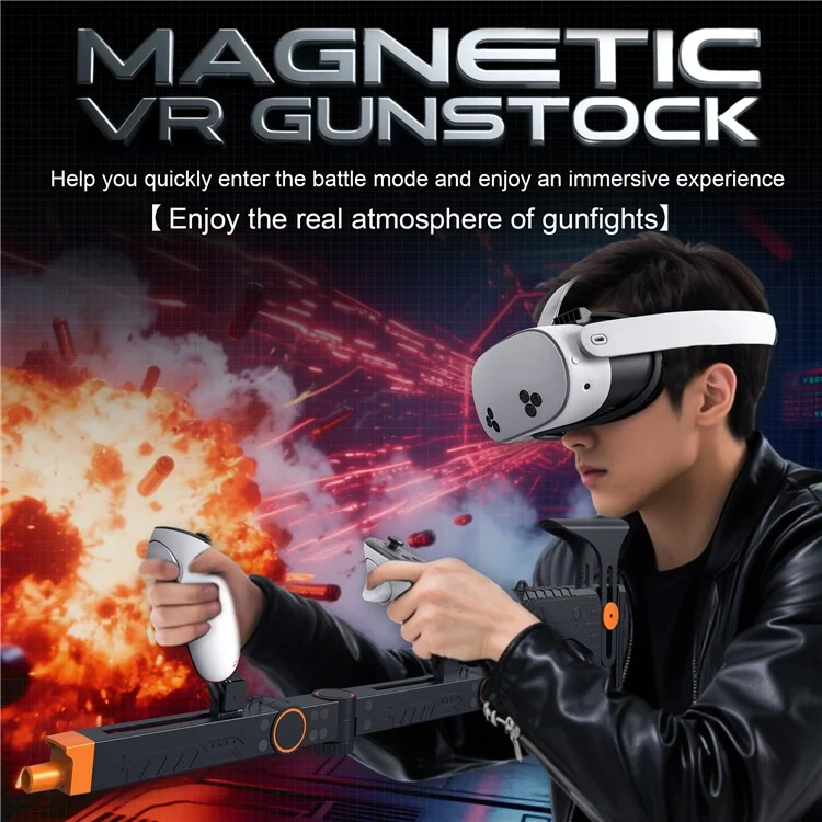 STARTRC GAMES Para Meta Quest 3S / Quest 3 Coronha Magnética de VR para Melhorar a Experiência de Jogos de Tiro