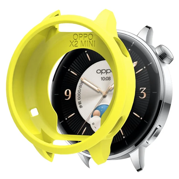 For Oppo Watch X2 Mini Watch Case Soft Silicone Watch Cover - Yellow