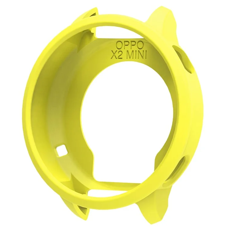 For Oppo Watch X2 Mini Watch Case Soft Silicone Watch Cover - Yellow
