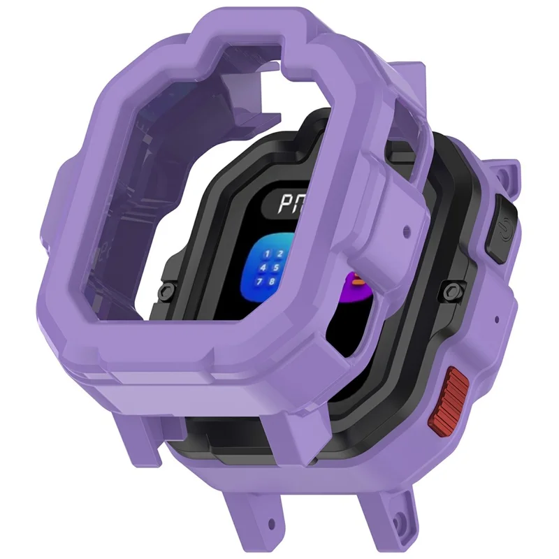 For Ticktalk 5 TPU Watch Case Hollow Design Watch Protective Cover - Purple