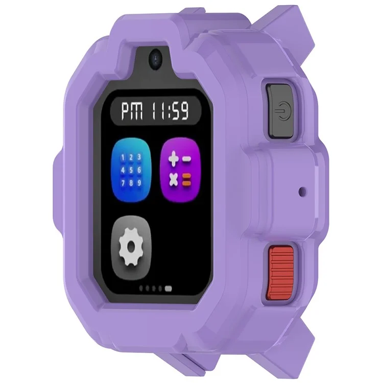For Ticktalk 5 TPU Watch Case Hollow Design Watch Protective Cover - Purple