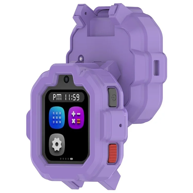 For Ticktalk 5 TPU Watch Case Hollow Design Watch Protective Cover - Purple