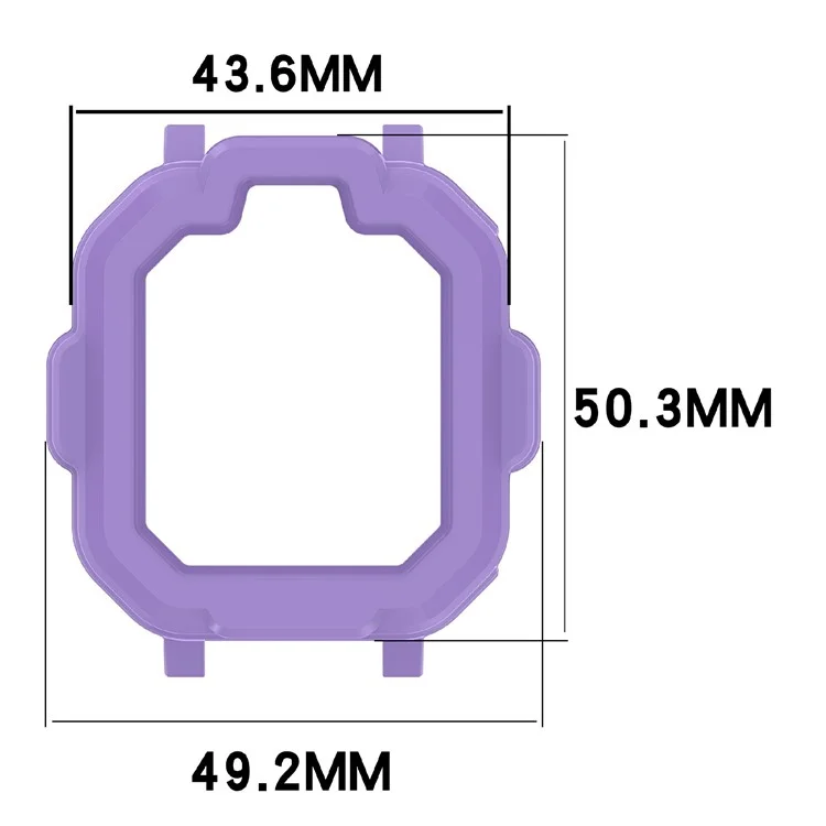 For Ticktalk 5 TPU Watch Case Hollow Design Watch Protective Cover - Purple