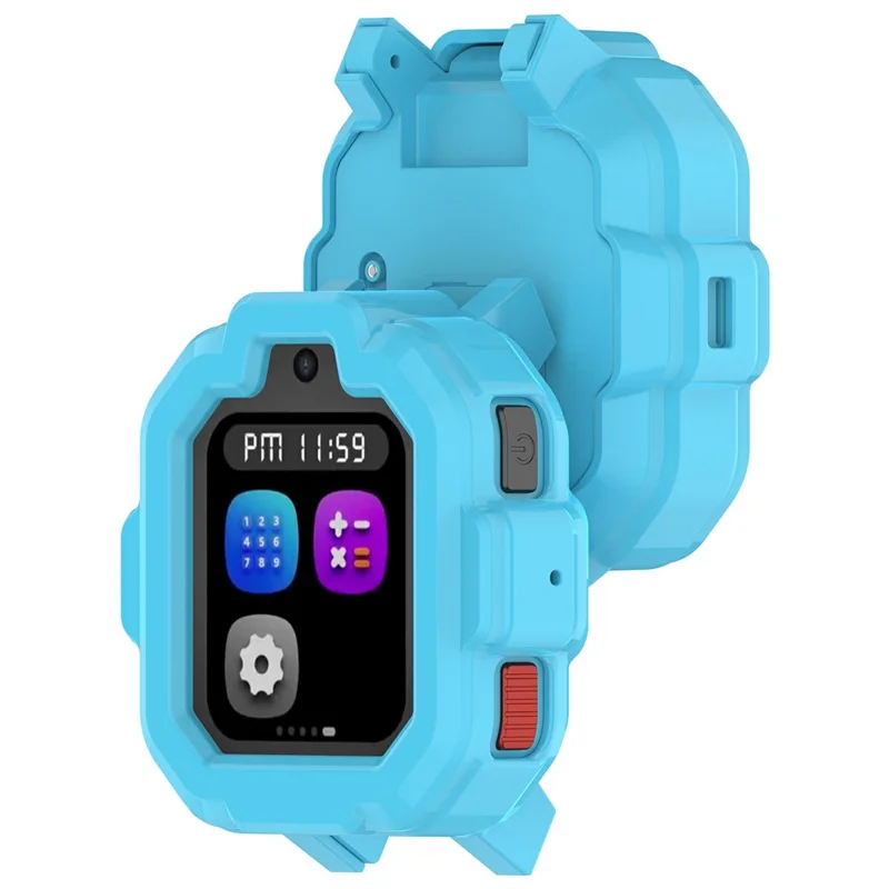 For TickTalk 5 TPU Watch Case Hollow Design Watch Protective Cover - Blue