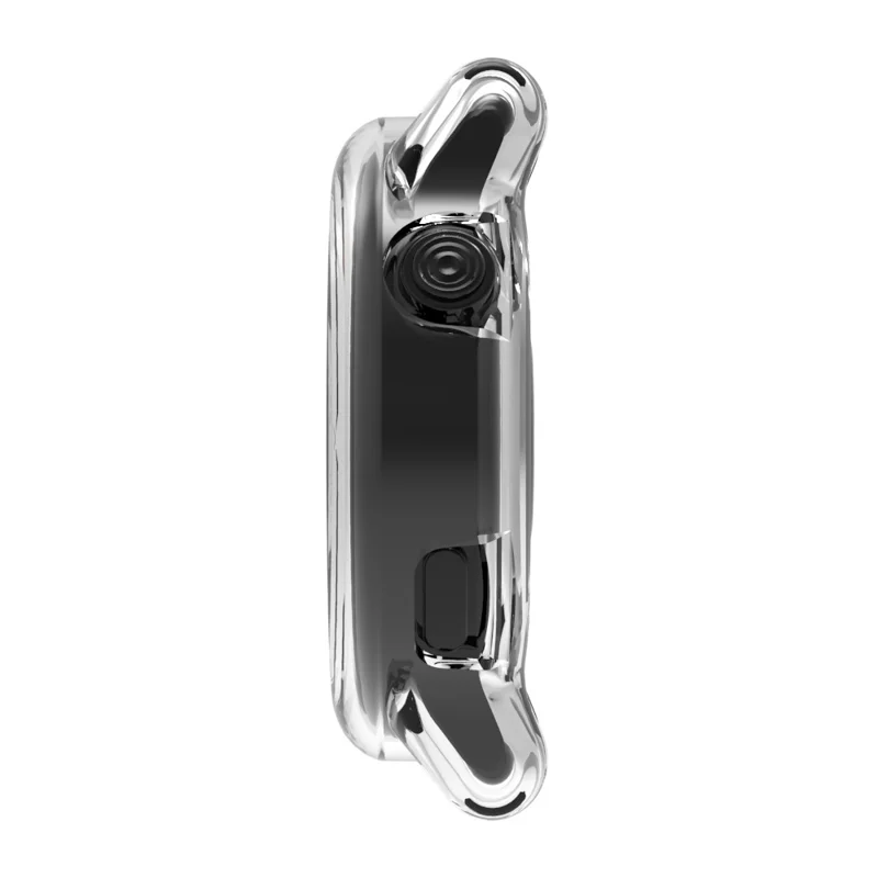 Für Garmin Vivoactive 6 Schutz-Uhrengehäuse Weiches TPU Ausgehöhltes Cover - Transparent Schwarz