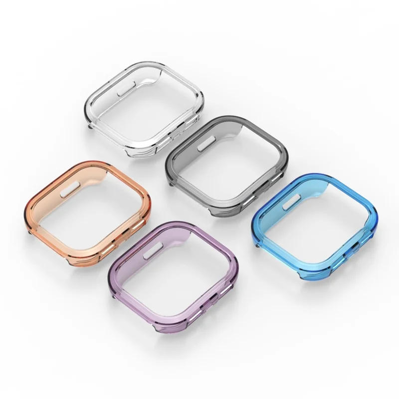 Для Huami Amazfit Bip 6 Защитный чехол для часов из мягкого TPU с перфорацией - Прозрачный черный