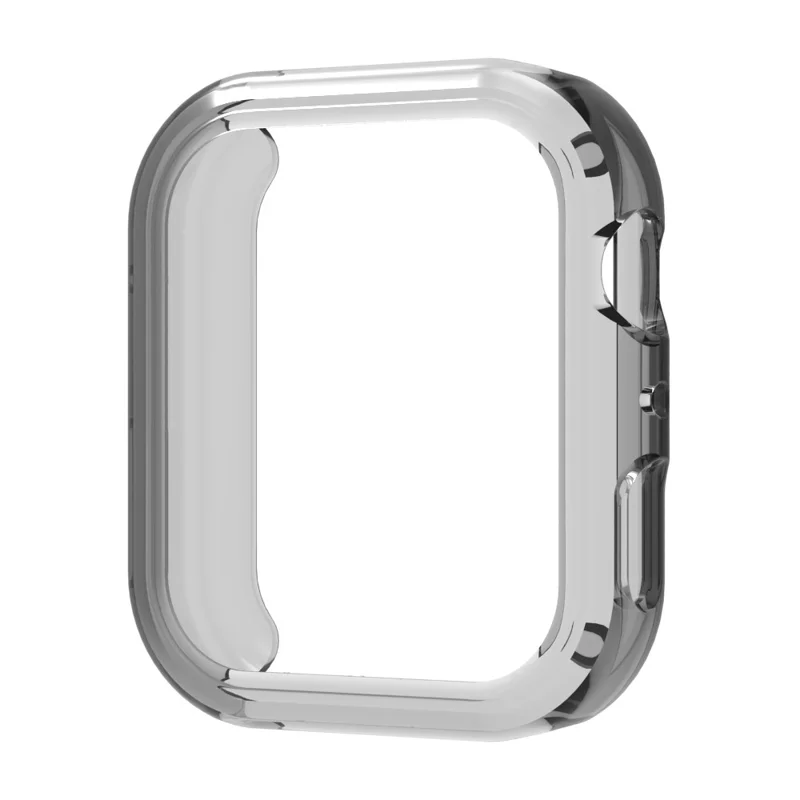 Für Huawei Watch Fit 4 Schutzhülle Weiche TPU Aushöhlen Hülle - Transparent Schwarz