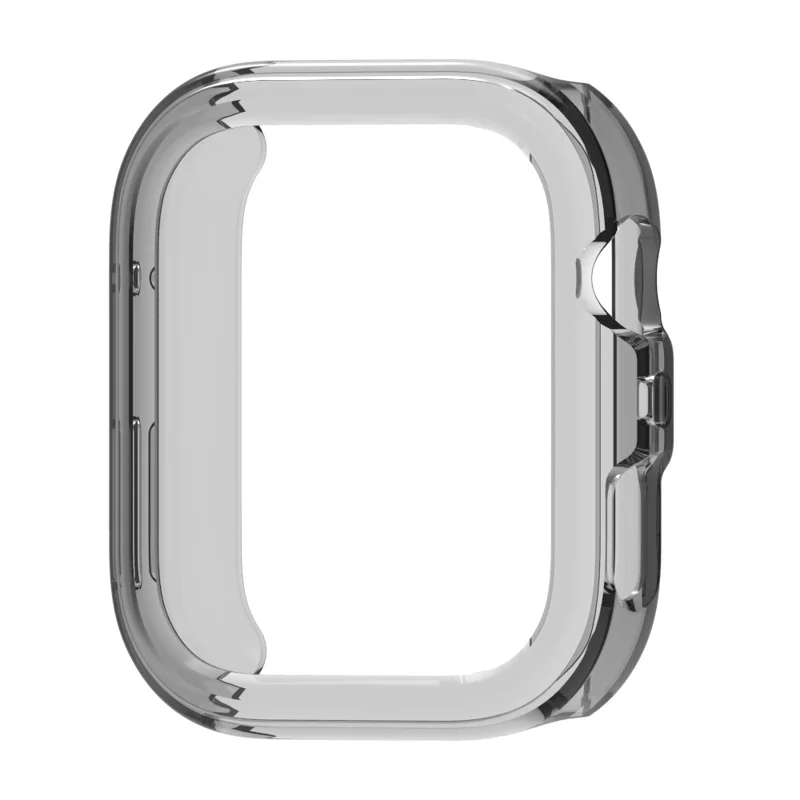 Für Huawei Watch Fit 4 Pro Schutzgehäuse Weiche TPU Durchbrochene Hülle - Transparent Schwarz