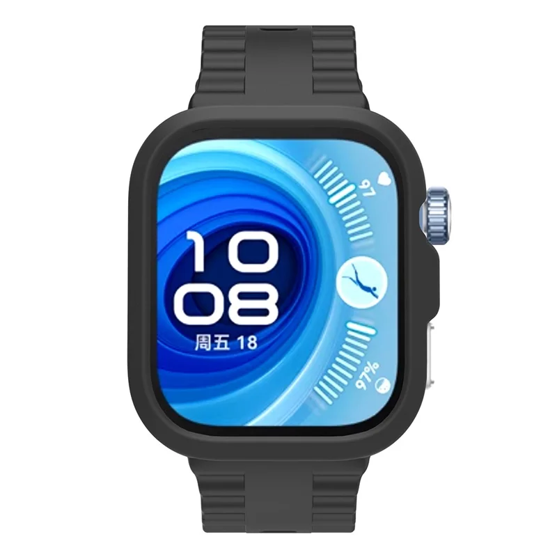 Pour Huawei Watch Fit 4 Pro Boîtier de Montre en Silicone Antichoc - Noir
