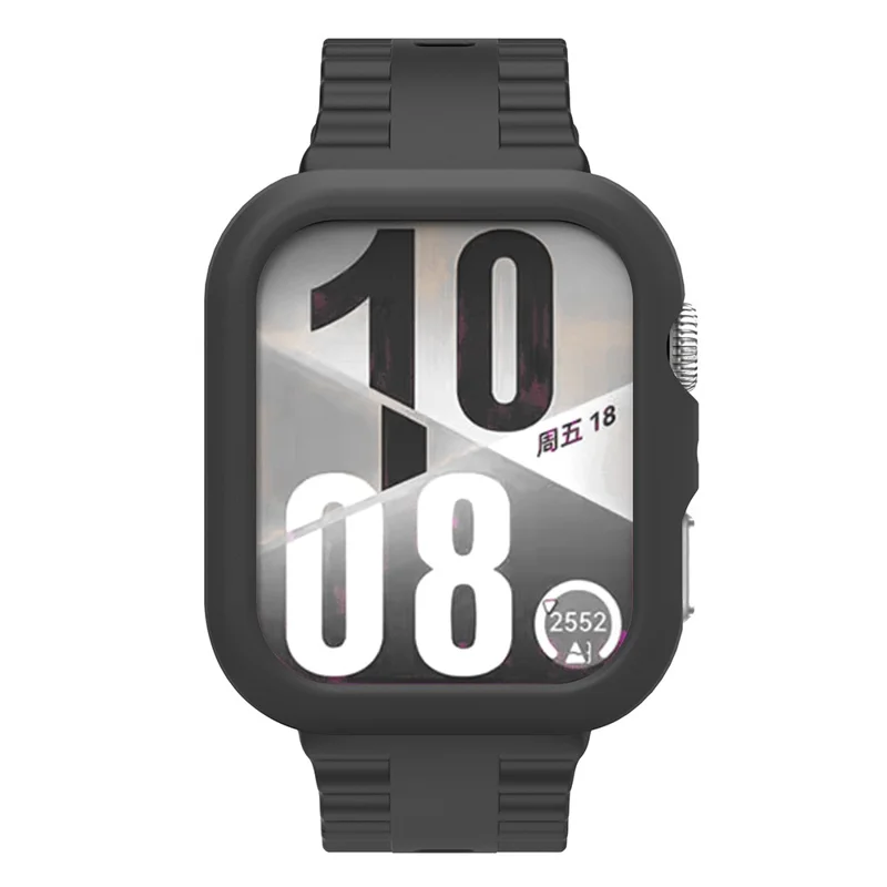 Pour Huawei Watch Fit 4 Étui de Montre en Silicone Pare-chocs Antichoc - Noir