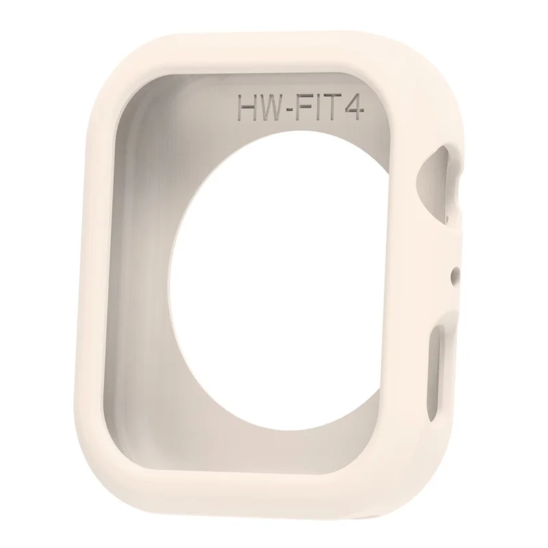 For Huawei Watch Fit 4 Silicone Watch Case Shockproof Bumper Frame - Ivory White