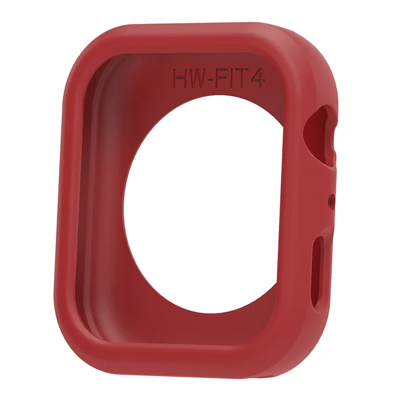 For Huawei Watch Fit 4 Silicone Watch Case Shockproof Bumper Frame - Red