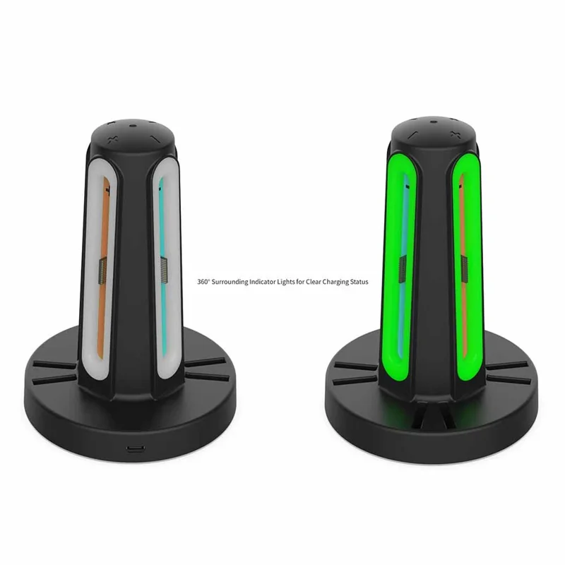 Base de carga DOBE TNS-3172 para 2 mandos Joy-Con de Nintendo Switch con almacenamiento de tarjetas de juego