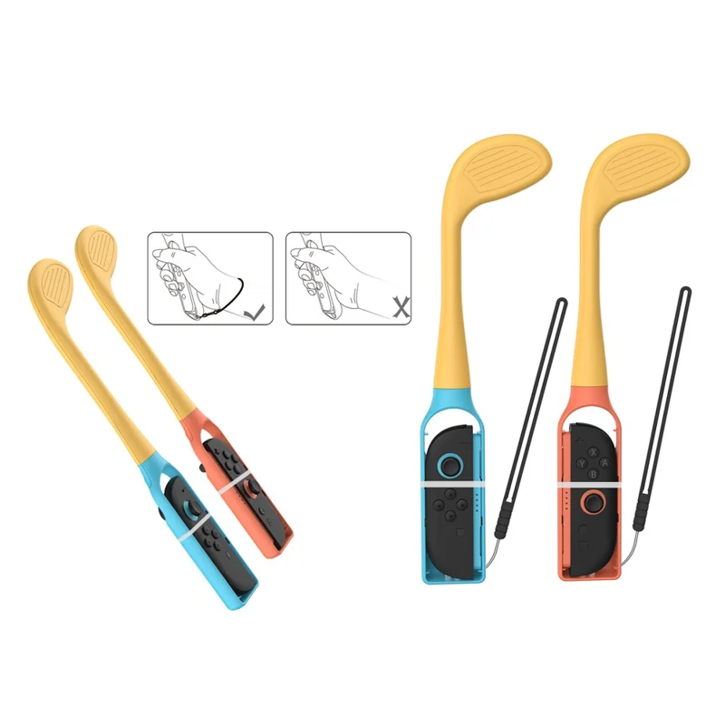 Empuñadura de Palo de Golf DOBE TNS-3182 para Nintendo Switch 2 / Switch / Switch OLED - Agarre para Mandos Joy-Con Izquierdo y Derecho (2 Unidades)