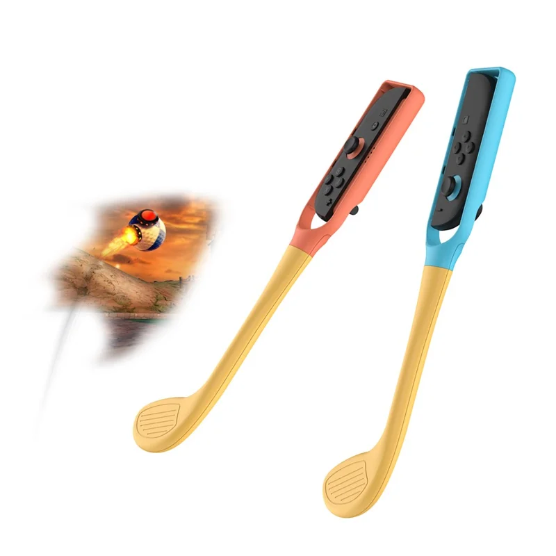 Empuñadura de Palo de Golf DOBE TNS-3182 para Nintendo Switch 2 / Switch / Switch OLED - Agarre para Mandos Joy-Con Izquierdo y Derecho (2 Unidades)
