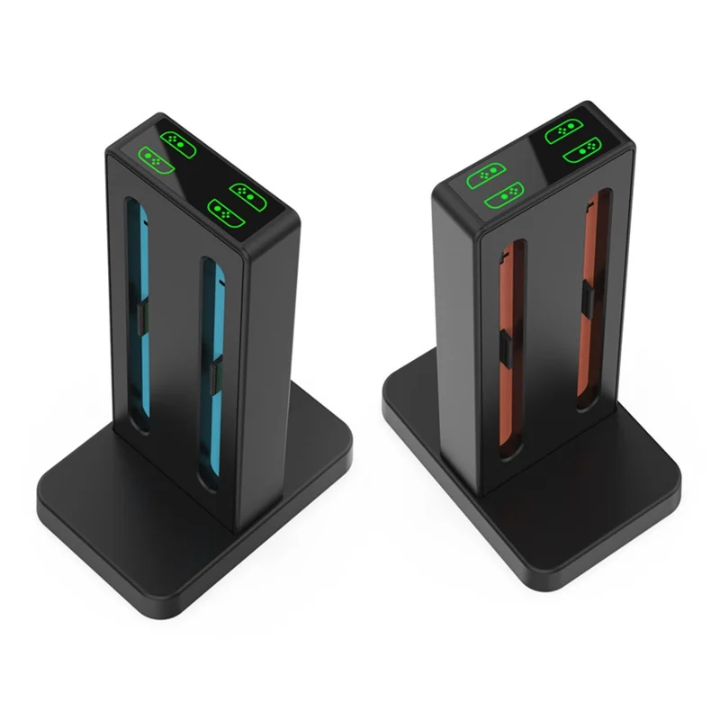Base de Carregamento DOBE TNS-3192B para 2 Controles Joy-Con do Nintendo Switch com Indicador LED - Carregador de 4 Slots