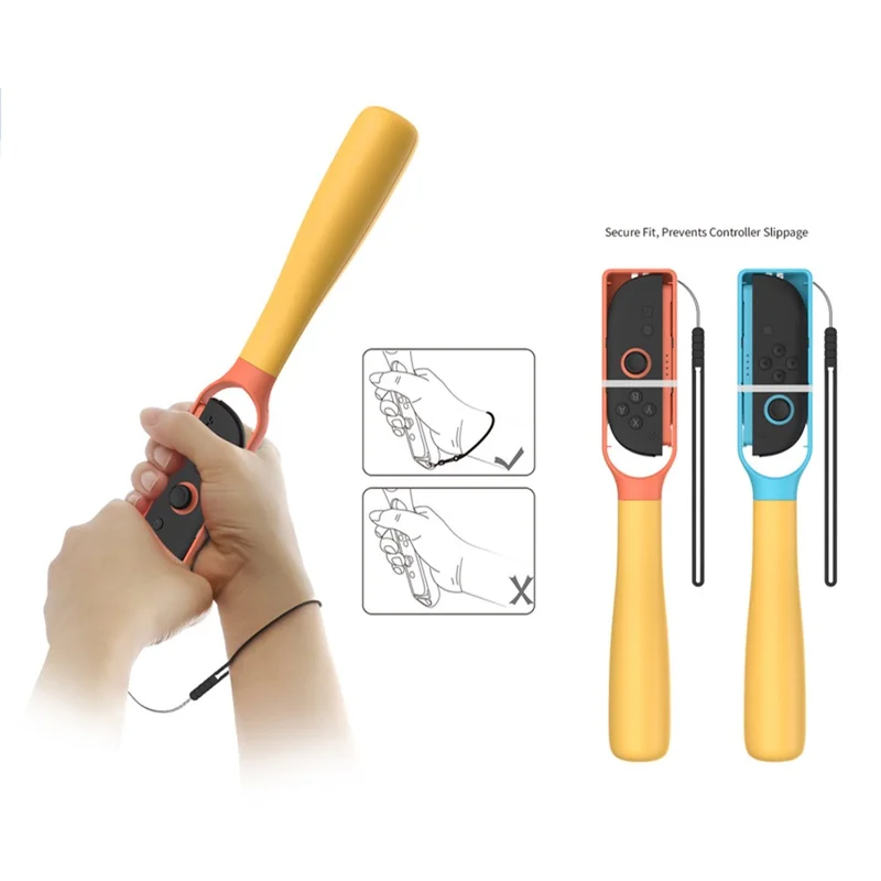 Empuñaduras de bate de béisbol DOBE TNS-5102 (2 unidades) para mandos Joy-Con de Nintendo Switch 2 / Switch / Switch OLED