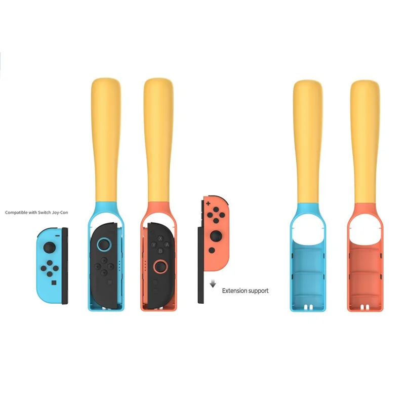 Empuñaduras de bate de béisbol DOBE TNS-5102 (2 unidades) para mandos Joy-Con de Nintendo Switch 2 / Switch / Switch OLED