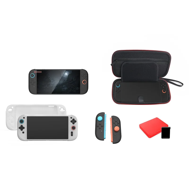 DOBE TNS-5111 Für Nintendo Switch 2-in-1-Set mit Aufbewahrungstasche, Silikon-Schutzhülle, Displayschutz und Spielkartenbox