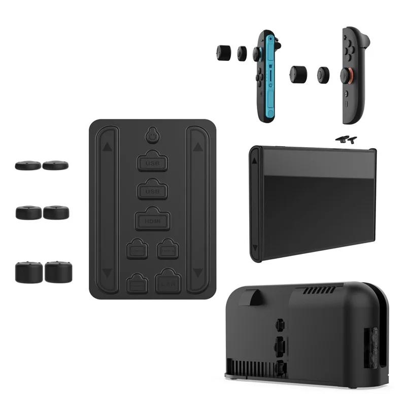 DOBE TNS-5165 Für Nintendo Switch 2 Silikon Staubschutz Stöpsel Daumenkappen 16-in-1 Zubehör-Set
