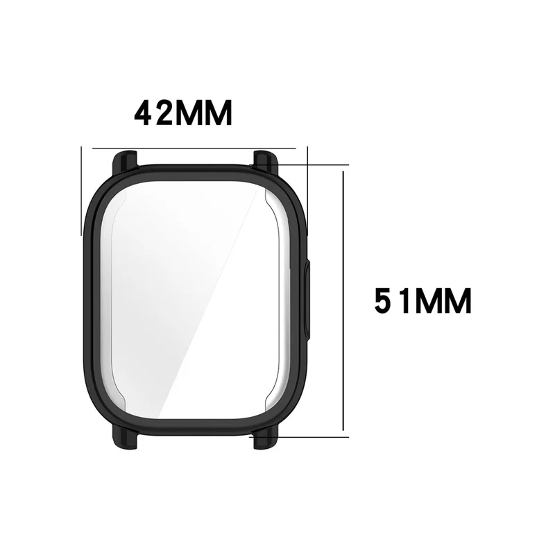 Per Xiaomi Redmi Watch 5 Lite Custodia Copertura protettiva in TPU a copertura totale - Nero placcato