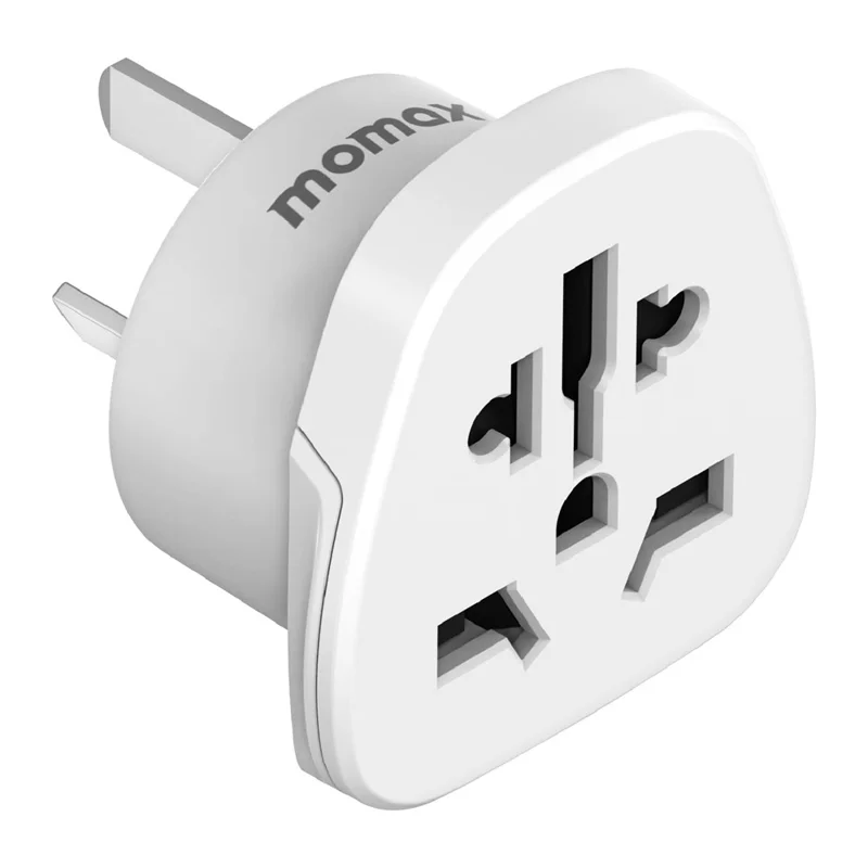 Adaptador de Viaje Universal MOMAX 1-World de 2500W Convertidor de Corriente - Enchufe AU / Blanco