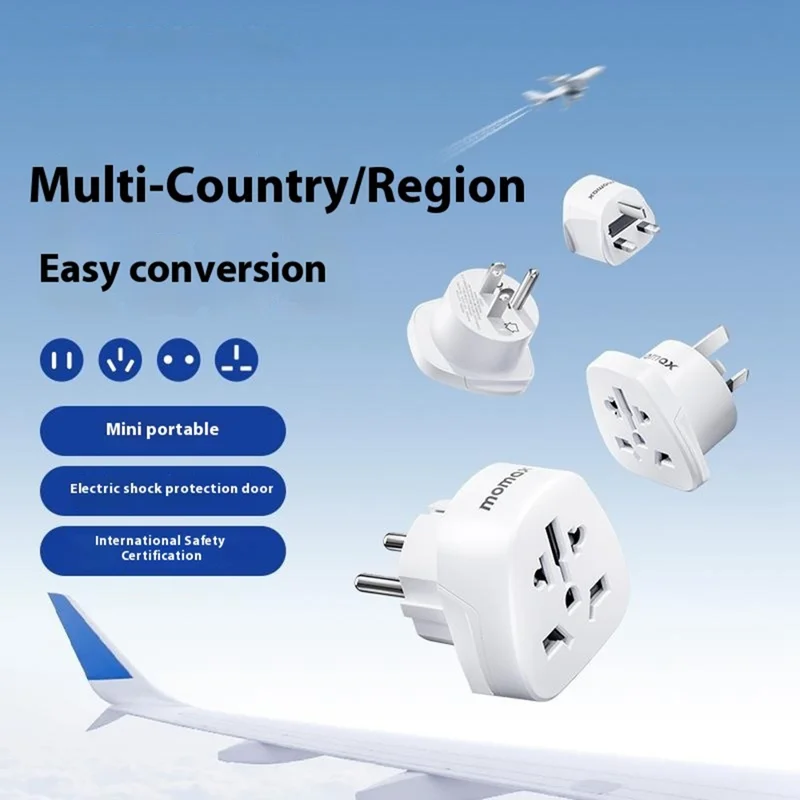 MOMAX 1-World 2500W Global Travel Adapter Universal Power Converter - UK Plug / White