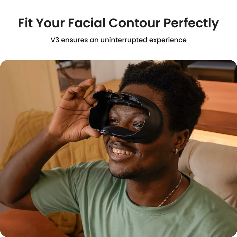 KIWI DESIGN V3 For Meta Quest 3 Replacement Face Mask Cover VR Headset Soft Face Cushion
