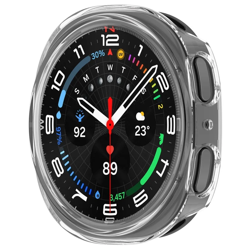 Pour Samsung Galaxy Watch8 44mm Étui de Montre Semi-Fermé Cadre de Protection en PC - Transparent