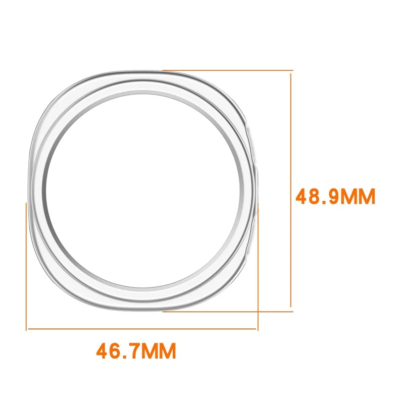 Pour Samsung Galaxy Watch8 44mm Étui de Montre Semi-Fermé Cadre de Protection en PC - Transparent