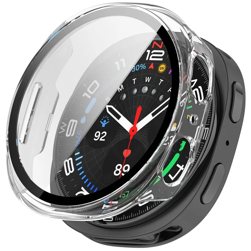 Per Samsung Galaxy Watch8 40mm Cover Rigida per Orologio con Pellicola in Vetro Temperato - Trasparente