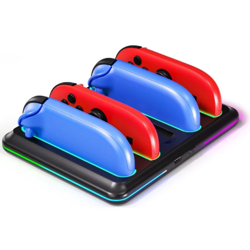 Z31 For Nintendo Switch 2 Controller Charging Dock Station Game Console Joy-Con Charger Stand with Game Card Slot, RGB Lights