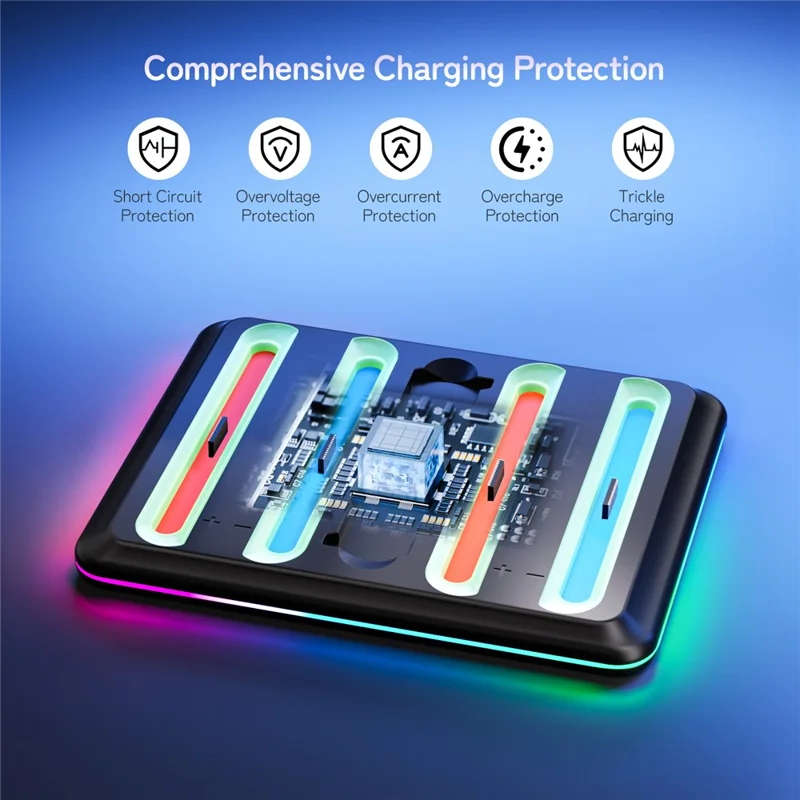Z31 For Nintendo Switch 2 Controller Charging Dock Station Game Console Joy-Con Charger Stand with Game Card Slot, RGB Lights