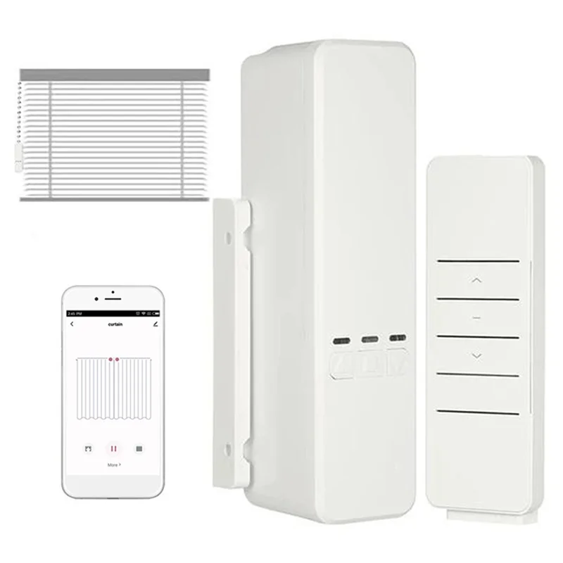 MC08 Smart Home WiFi Wireless Automatic Blinds Roller Shades Motor Remote Control Tuya App Electric Curtain - AU Plug