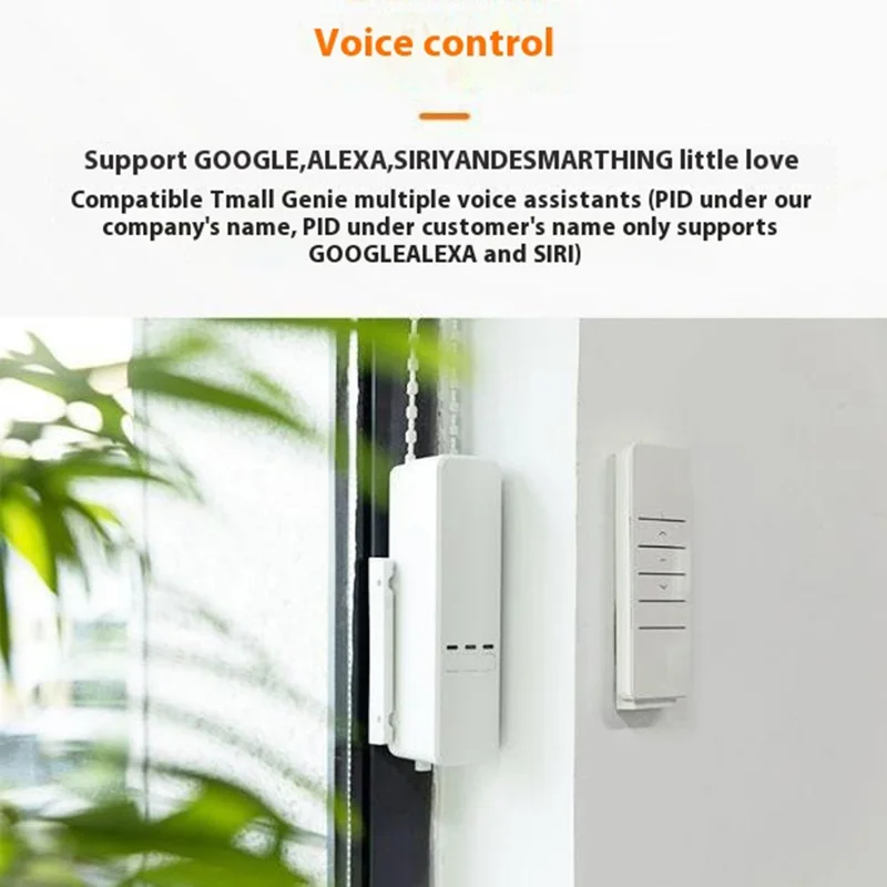 MC08 Smart Home WiFi Wireless Automatic Blinds Roller Shades Motor Remote Control Tuya App Electric Curtain - AU Plug