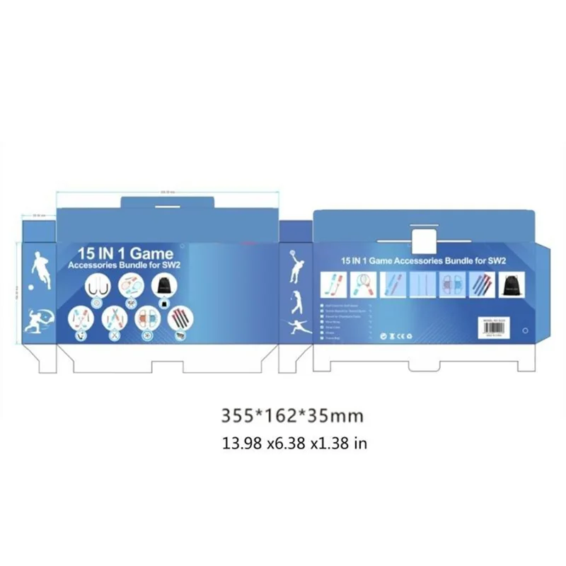 S225 For Nintendo Switch 2 Joy-Con 15 in 1 Motion Sensing Gaming Set Interactive Golf  /  Fencing Sports Accessory Kit