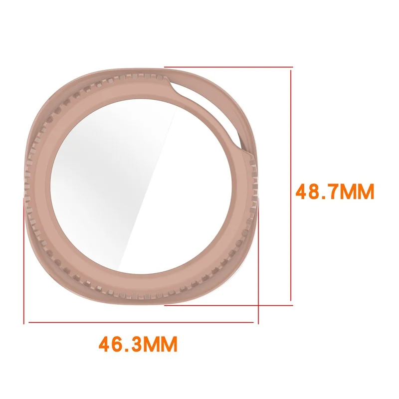 Защитный чехол для Samsung Galaxy Watch Ultra 2 из жесткого ПК с закаленным стеклом - Матовый розовый