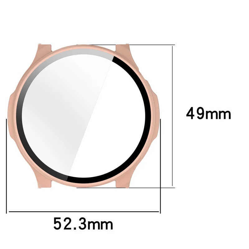 For Huami Amazfit Balance 2 (A2429) Hard PC Watch Protective Case with Tempered Glass Film - Ivory White