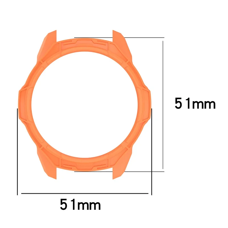 For Garmin Forerunner 970 TPU Protective Case Hollow Design Shockproof Watch Cover - Orange