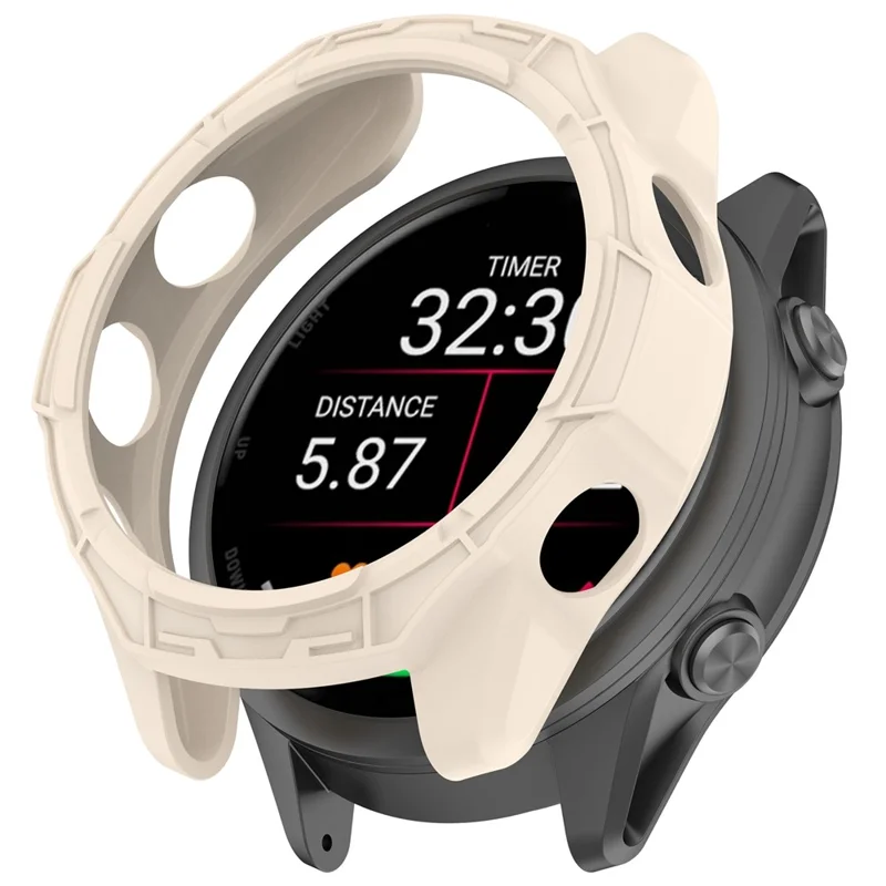 For Garmin Forerunner 970 TPU Protective Case Hollow Design Shockproof Watch Cover - Starlight