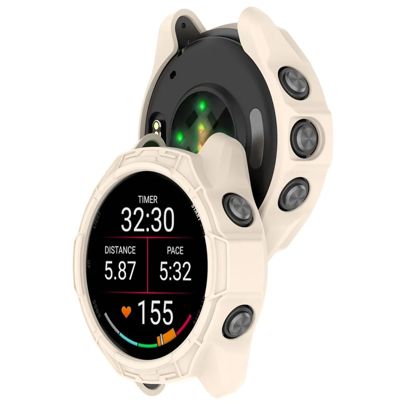 For Garmin Forerunner 970 TPU Protective Case Hollow Design Shockproof Watch Cover - Starlight