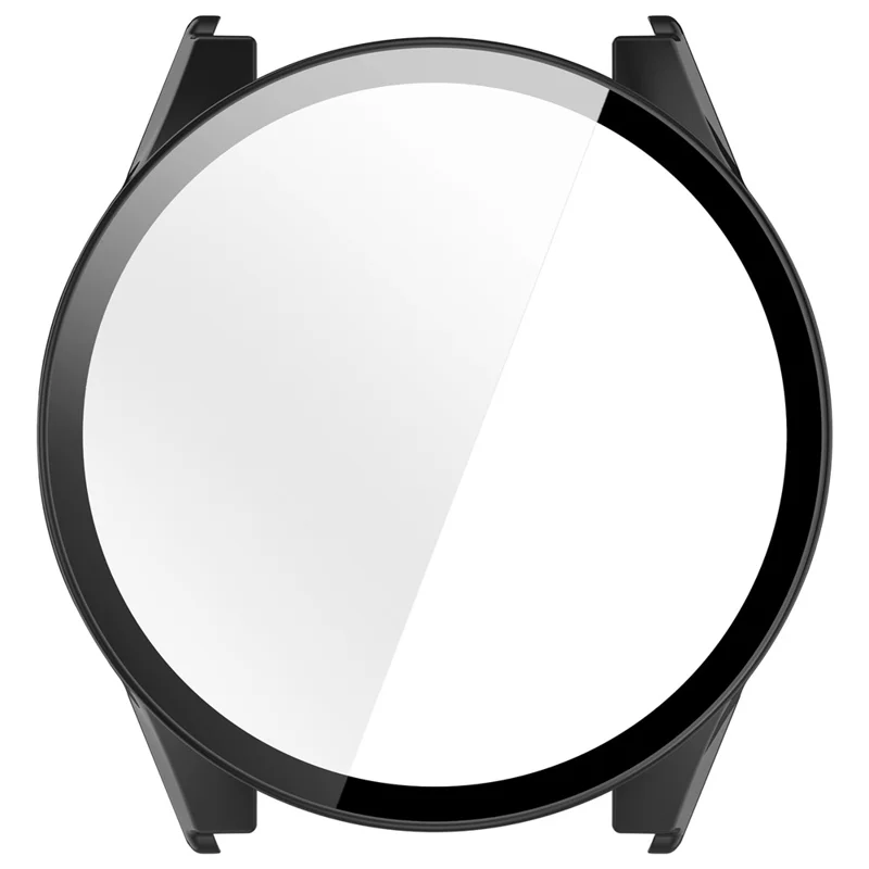 For Garmin Forerunner 970 Case Hard PC All-Around Watch Cover with Tempered Glass Film - Black