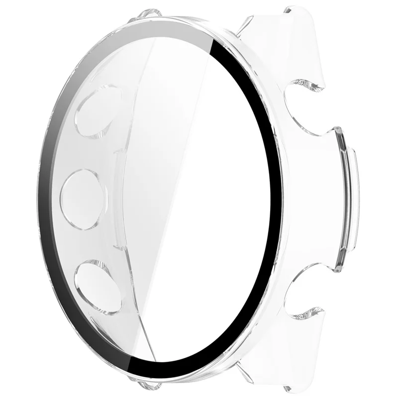 For Garmin Forerunner 970 Case Hard PC All-Around Watch Cover with Tempered Glass Film - Transparent